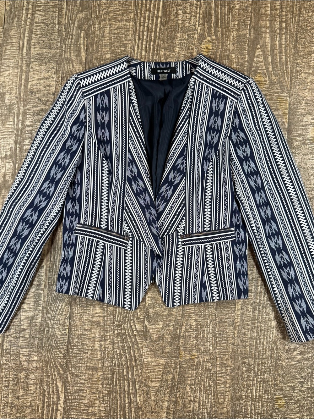 Nine West Blue Blazer with Tailored Fit